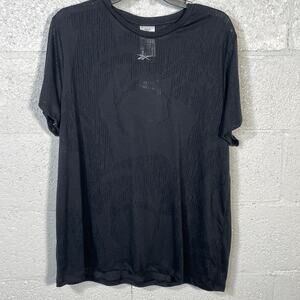 Reebok Plus Size Burnout Training T-Shirt - Black 3X